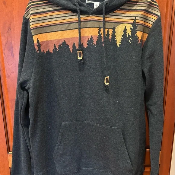 Striped Forest Graphic Hoodie - Picture 2 of 6
